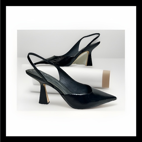 Franco Sarto Black Patent Leather Heels - Picture 2 of 9